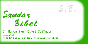 sandor bibel business card